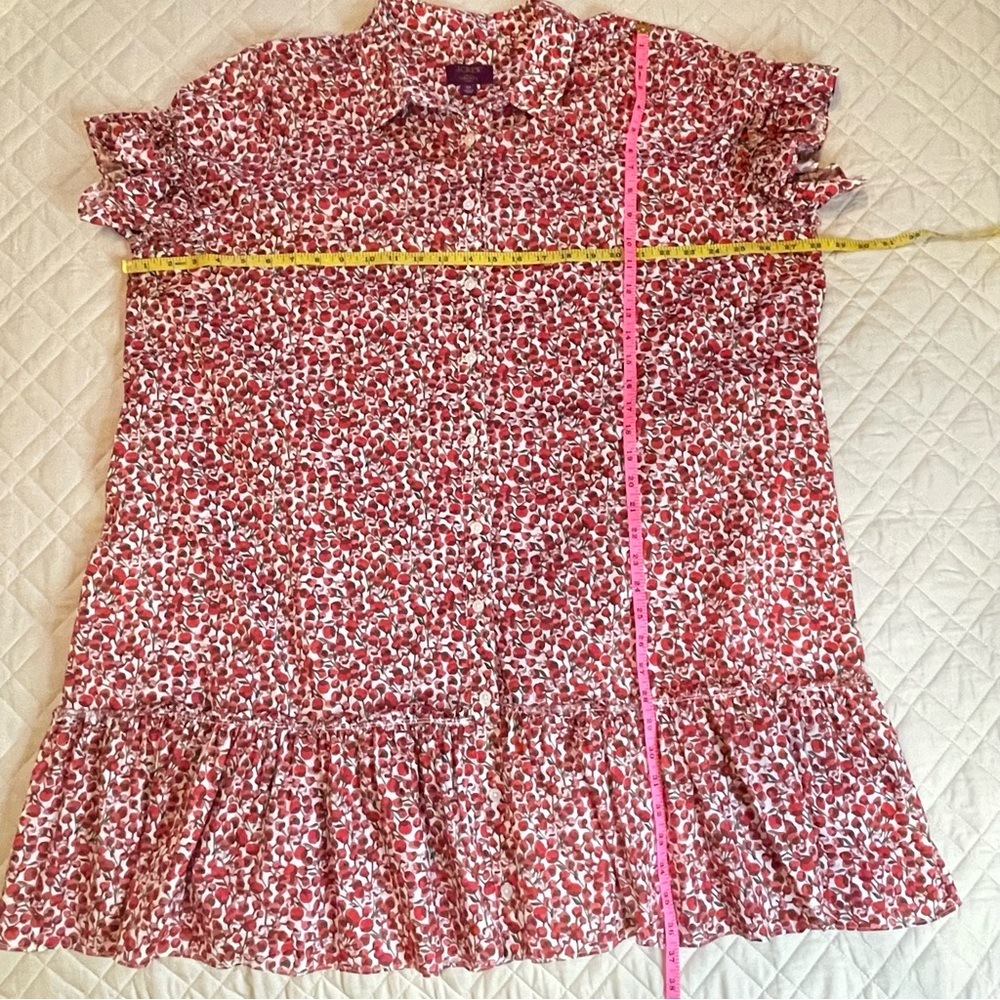 J. Crew Amelia Shirt Dress in Liberty Eliza’s Red Floral Fabric Plus Size 3X - Picture 7 of 15